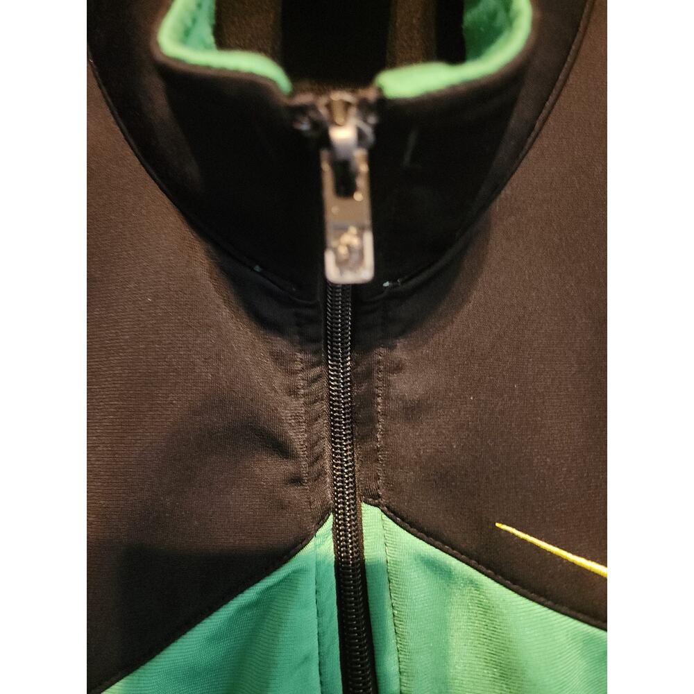 Fox Racing Mens XL Jacket Full Zip Up Retro Style Black Green Yellow Pockets - Picture 5 of 9